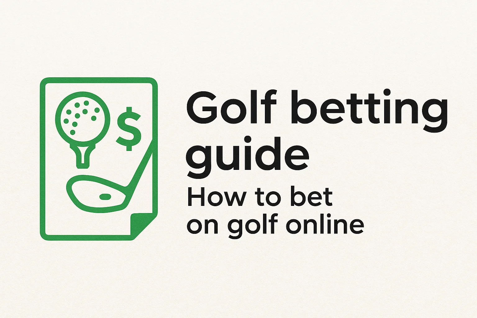 Golf betting guide : How to bet on golf online