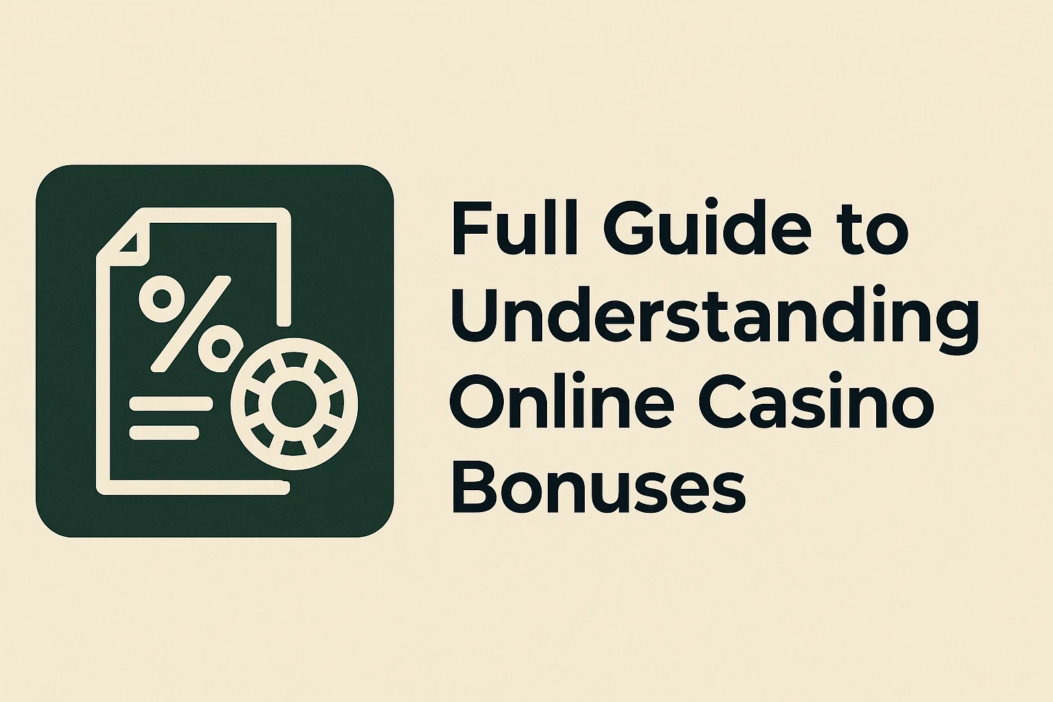 Full Guide to Understanding Online Casino Bonuses